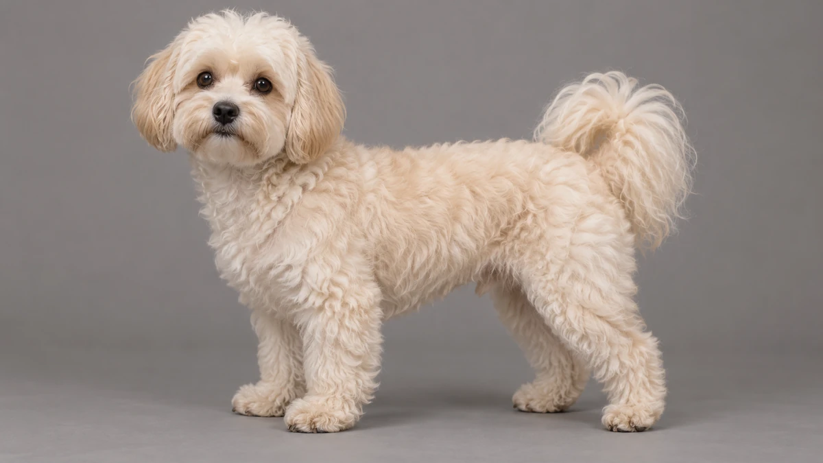 Maltipoo köpek — krem renk