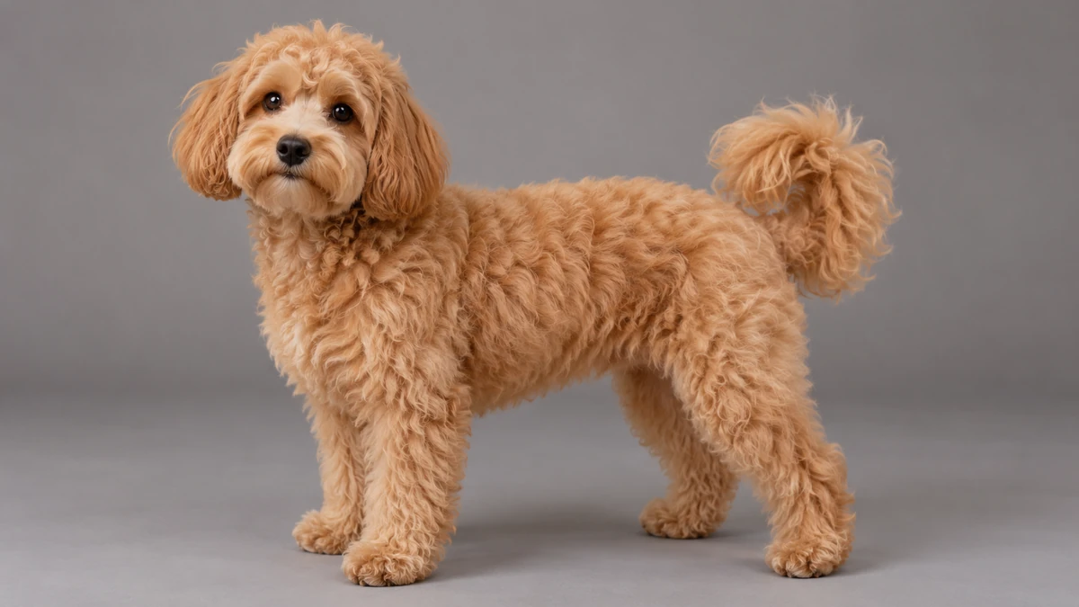 Maltipoo köpek — kayısı (apricot) renk